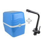 Eco One 5 Aşamalı Pompasız - Mavi + 3 Yollu Lüks Musluk - Siyah